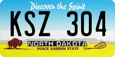 ND license plate KSZ304