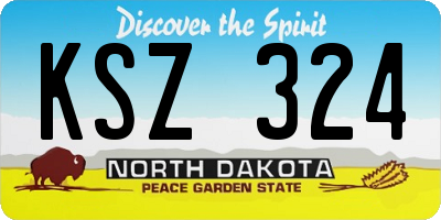 ND license plate KSZ324