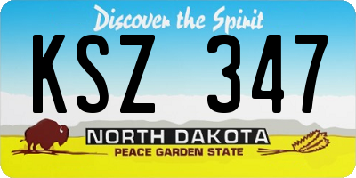 ND license plate KSZ347