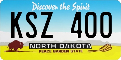 ND license plate KSZ400