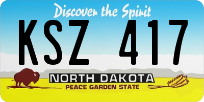 ND license plate KSZ417
