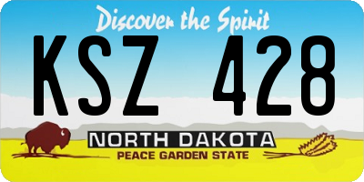 ND license plate KSZ428