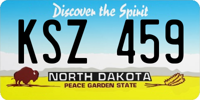 ND license plate KSZ459