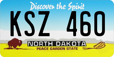 ND license plate KSZ460