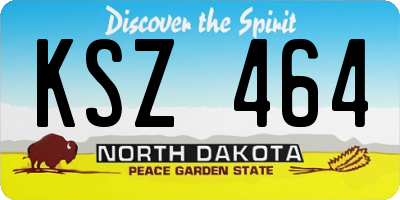 ND license plate KSZ464