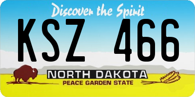 ND license plate KSZ466