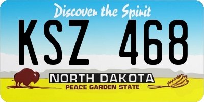 ND license plate KSZ468