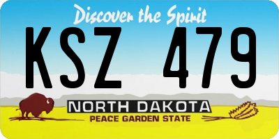 ND license plate KSZ479