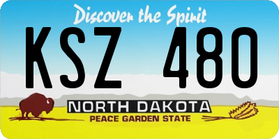 ND license plate KSZ480
