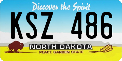 ND license plate KSZ486