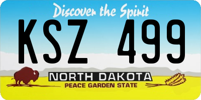 ND license plate KSZ499