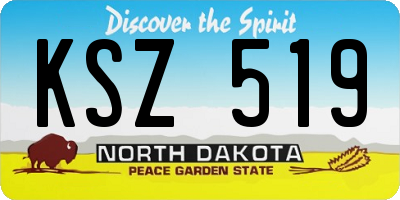 ND license plate KSZ519