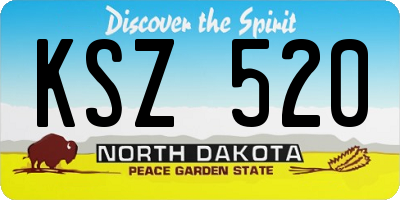 ND license plate KSZ520