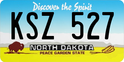 ND license plate KSZ527
