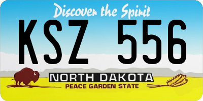 ND license plate KSZ556
