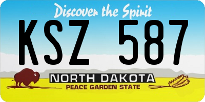 ND license plate KSZ587