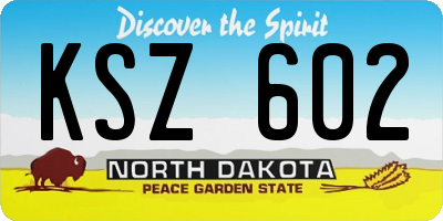 ND license plate KSZ602