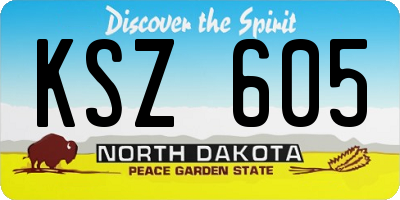 ND license plate KSZ605