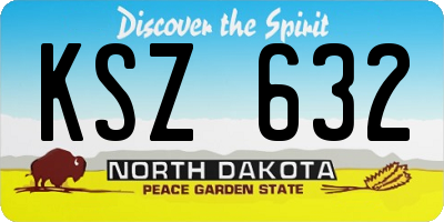 ND license plate KSZ632
