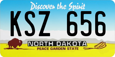 ND license plate KSZ656