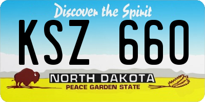 ND license plate KSZ660