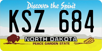 ND license plate KSZ684