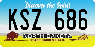 ND license plate KSZ686