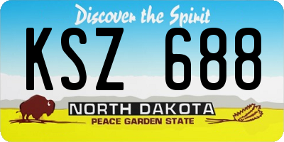 ND license plate KSZ688
