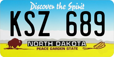 ND license plate KSZ689
