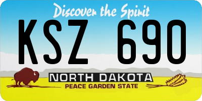 ND license plate KSZ690
