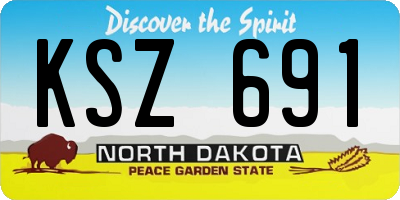 ND license plate KSZ691