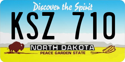 ND license plate KSZ710
