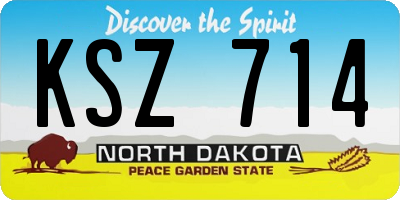 ND license plate KSZ714