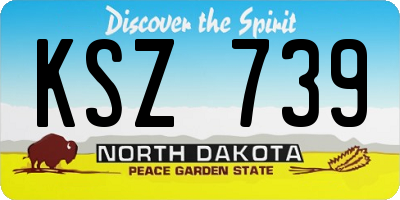 ND license plate KSZ739