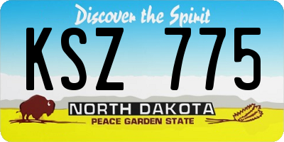 ND license plate KSZ775