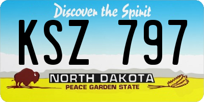 ND license plate KSZ797