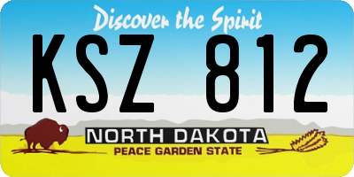 ND license plate KSZ812