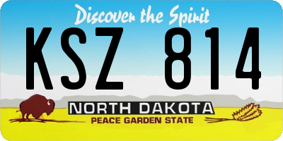 ND license plate KSZ814