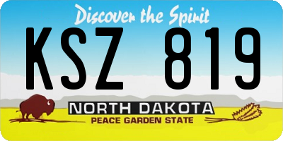 ND license plate KSZ819