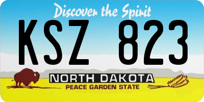 ND license plate KSZ823