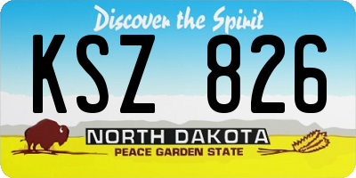 ND license plate KSZ826