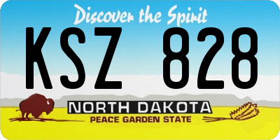 ND license plate KSZ828