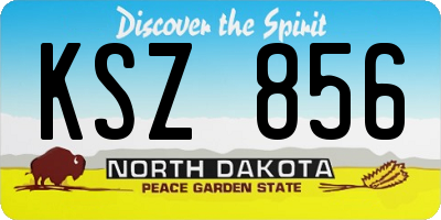 ND license plate KSZ856