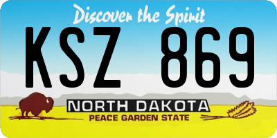 ND license plate KSZ869