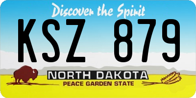 ND license plate KSZ879