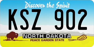 ND license plate KSZ902