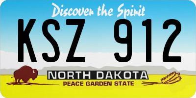 ND license plate KSZ912