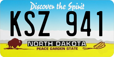 ND license plate KSZ941