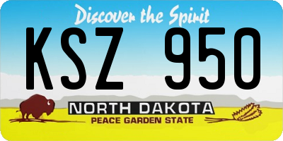 ND license plate KSZ950