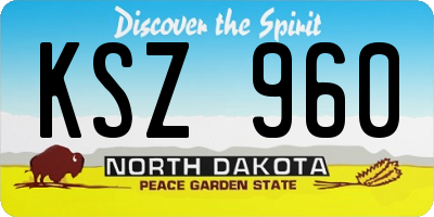 ND license plate KSZ960